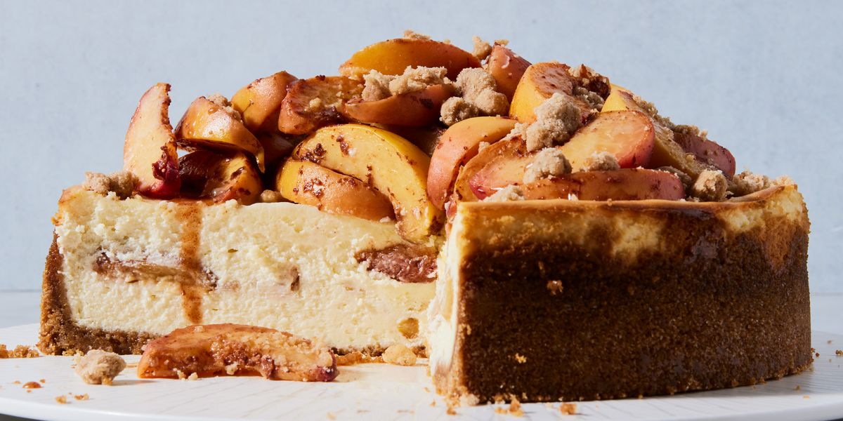 Meilleure recette de gâteau au fromage aux pêches