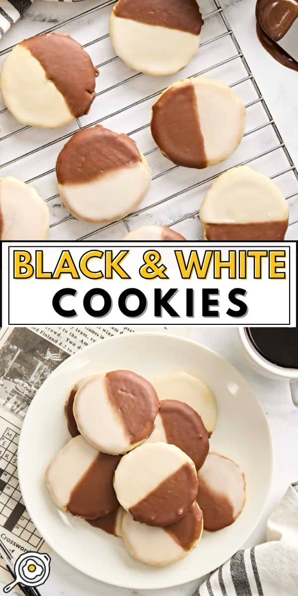 image d'épingle de biscuits noir et blanc