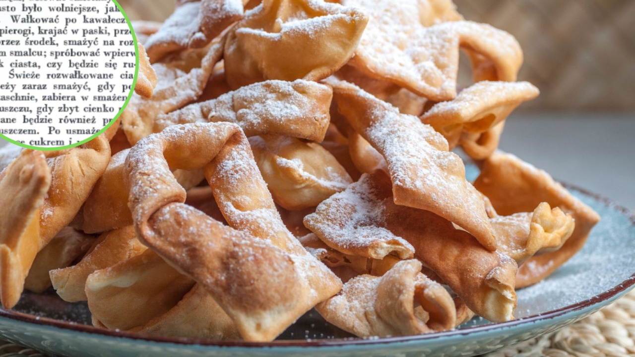 Recette de 90 ans pour Faworki. Pas de battement, pas de prêts, seulement des ingrédients naturels