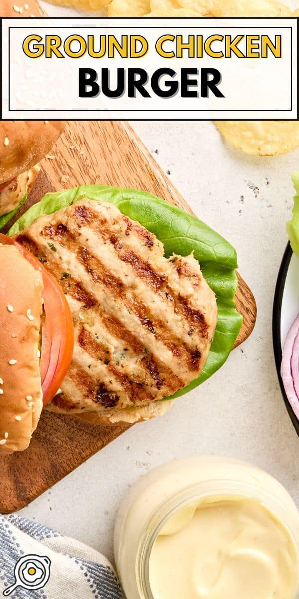 Image d'épingle de hamburger au poulet