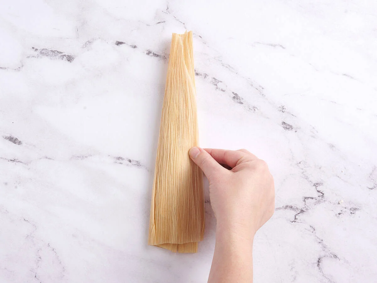 Un tamale plié
