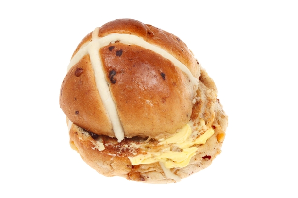Beurre dans un petit pain chaud