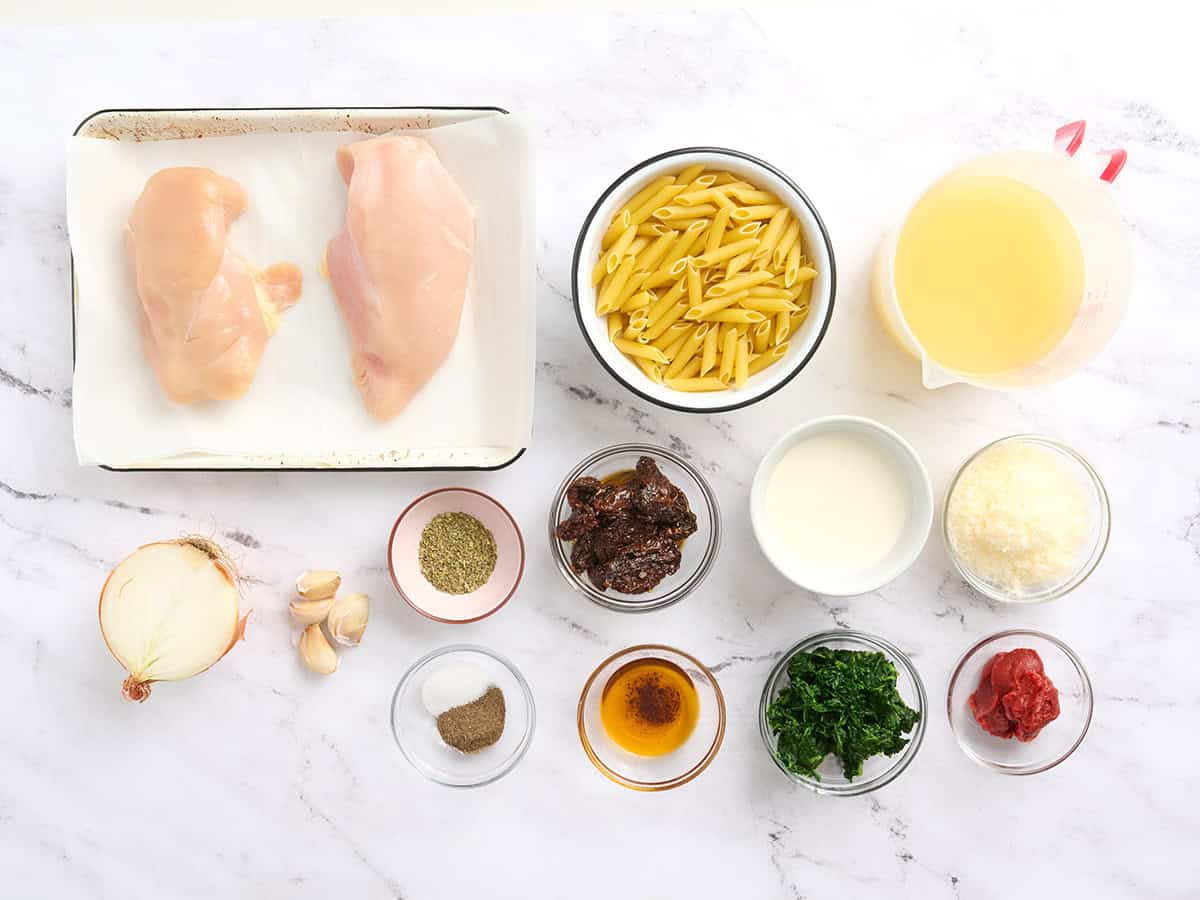 L'ingrédient pour faire des pâtes au poulet