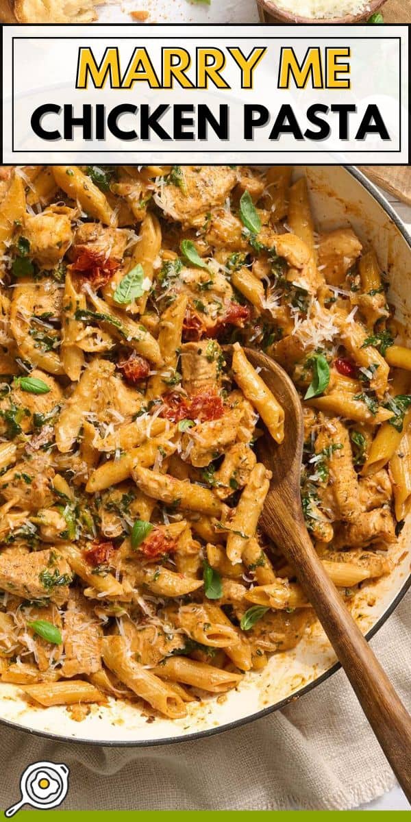 Épouse-moi image d'épingle de pâtes au poulet
