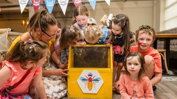 Les enfants profitent d'un après-midi sur le thème des abeilles avec Hanna Backmo de Hanna's Bee 