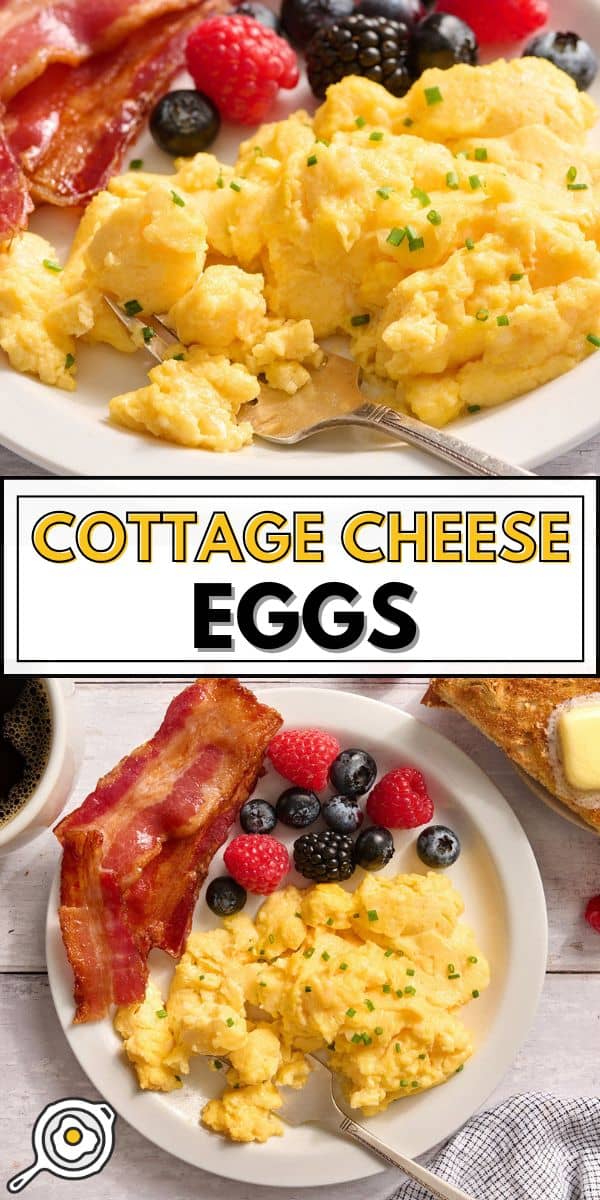 image d'épingle d'oeufs de fromage cottage