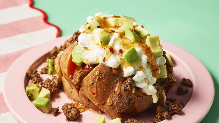 Recette de patate douce de bœuf taco épicé au miel chaud