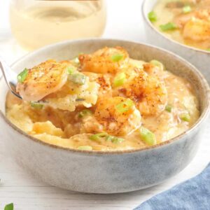 Crevettes et gruau