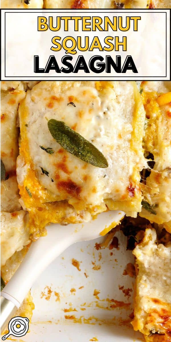 image d'épingle de lasagne à la courge musquée