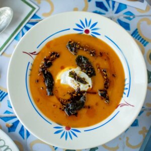 Donal's Italian Kitchen : Soupe à la citrouille et au piment avec mascarpone