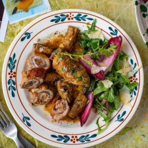 Cuisine italienne de Donal : Rouleaux de saltimbocca au porc et aux artichauts
