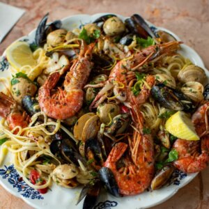Donal's Italian Kitchen : Linguine aux crustacés grillés
