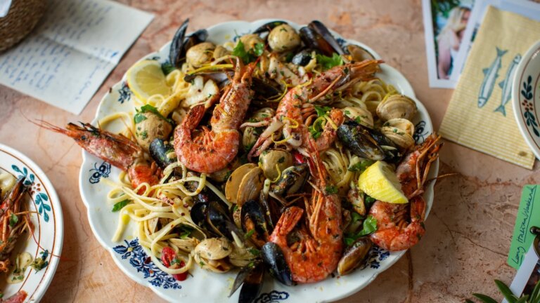 Donal's Italian Kitchen : Linguine aux crustacés grillés