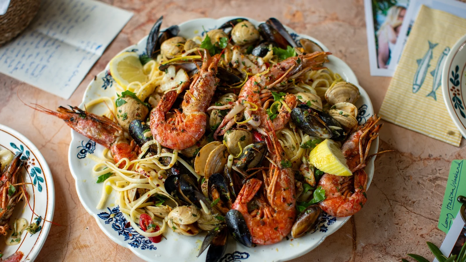 Donal's Italian Kitchen : Linguine aux crustacés grillés
