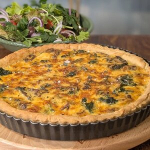 Tarte aux champignons, épinards et gruyère d'Aisling Larkin : Aujourd'hui